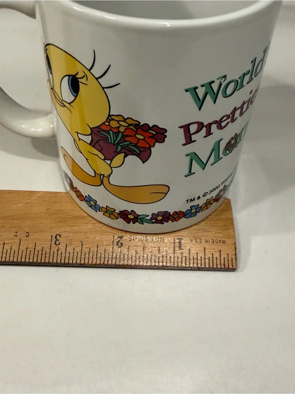 TWEETY BIRD MUG COFFEE CUP WORLD'S PRETTIEST MOM 2000 WARNER BROS GIFT FOR MOM